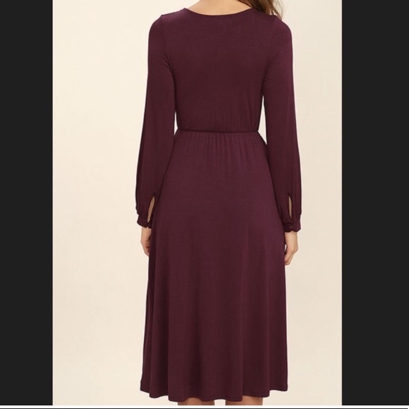LuLus- Woman’s Right For Me Long Sleeve Dress - Picture 3 of 3